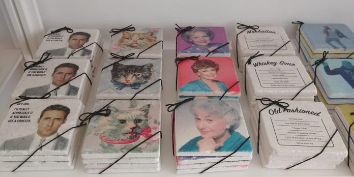 If you poke around the store, you'll discover tons of cool stuff, like these coasters. The Golden Girls coasters seen here are one of Watson & Lou's biggest sellers. (Photo: Watson & Lou)