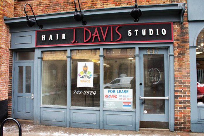 This space at 447 George Street, just north of Brock Street, is one of seven spaces in downtown Peterborough available to be won. (Photo: Win This Space)