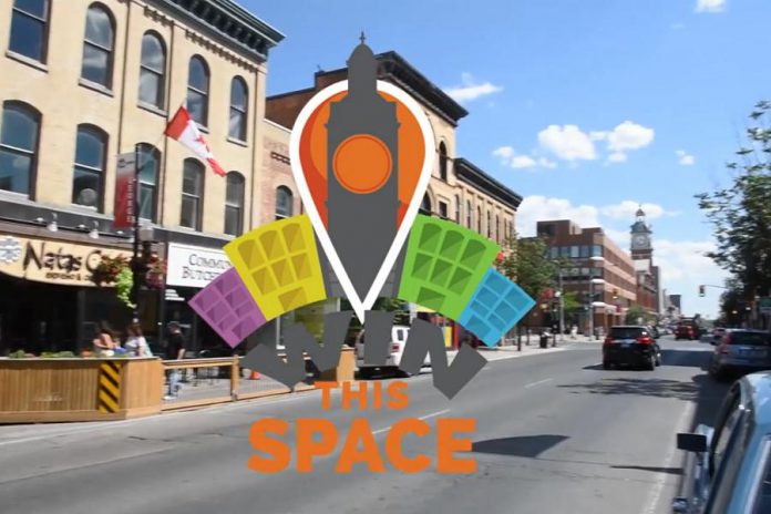 For the 2018 Win This Space competition in downtown Peterborough, entrepreneurs have until November 25th to submit a one- to three-minute video pitching their business idea. The top 10 finalists will be selected by November 30th, with the final winner announced in March 2018. (Graphic: Win This Space)