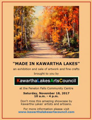 Kawartha Lakes Arts Council presents "Made in Kawartha Lakes" on November 18. 