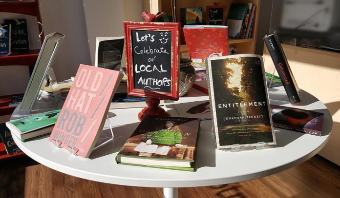 Independent bookstore Hunter Street Books, which opened just over a year ago, is one of several new or relocated businesses on Hunter Street West in downtown Peterborough. In her shop, owner and operator Michelle Berry (who is herself an author) supports local writers. (Photo: Jeannine Taylor / kawarthaNOW.com)