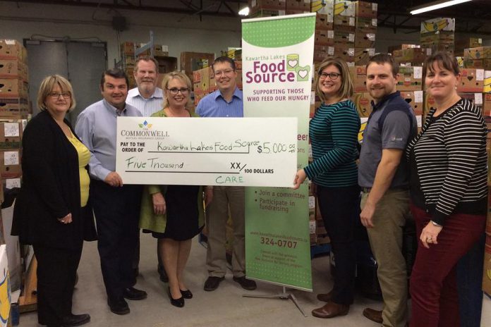 Commonwell donated $5,000 in November to Kawartha Lakes Food Source. (Photo: The Commonwell Mutual Insurance Group)