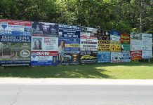 Commercial signs in "Bush Country". (Photo: Peterborough County)