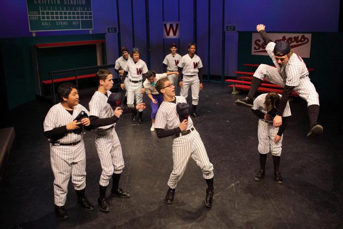 The Washington Senators, a rag-tag misfit team of losers, have tons of heart and the comradery between the actors in these scenes always shone through.  (Photo: Simon Spivey)