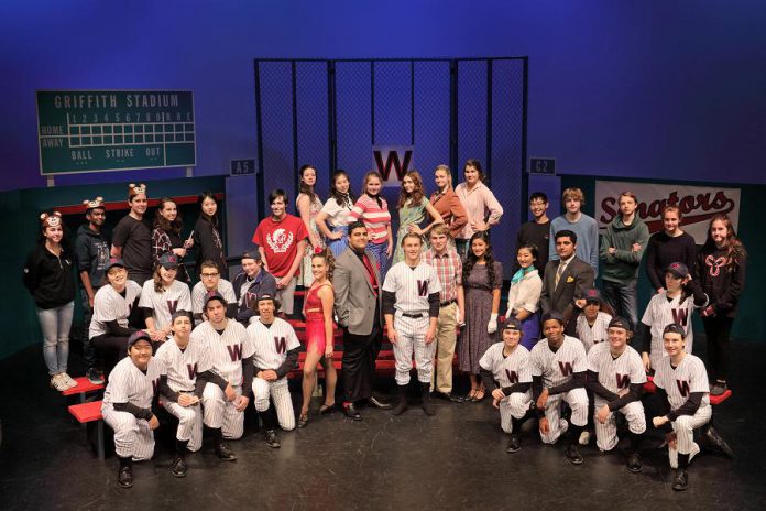 The cast and crew of Lakefield College School's production of "Damn Yankees", running from November 28 to December 1 at the Bryan Jones Theatre. (Photo: Simon Spivey)