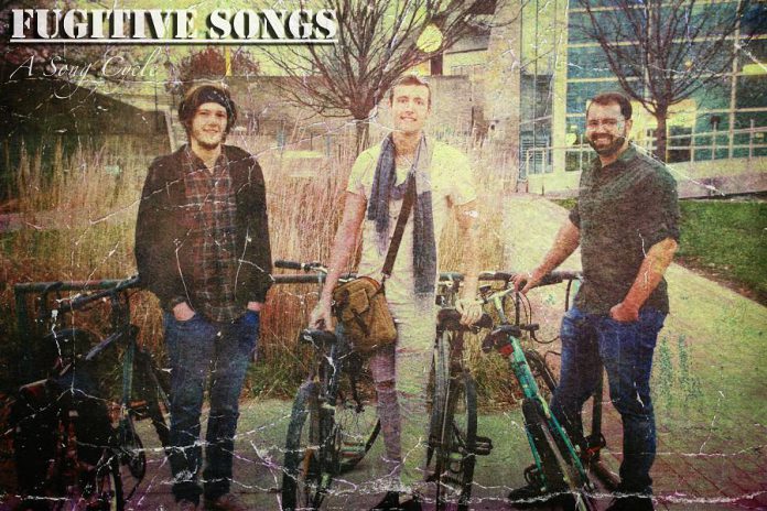 The men of "Fugitive Songs": Conner Clarken, Erik Feldcamp, and Lucas DeLuca. (Photo: Caitlin Currie and Angel Haines)