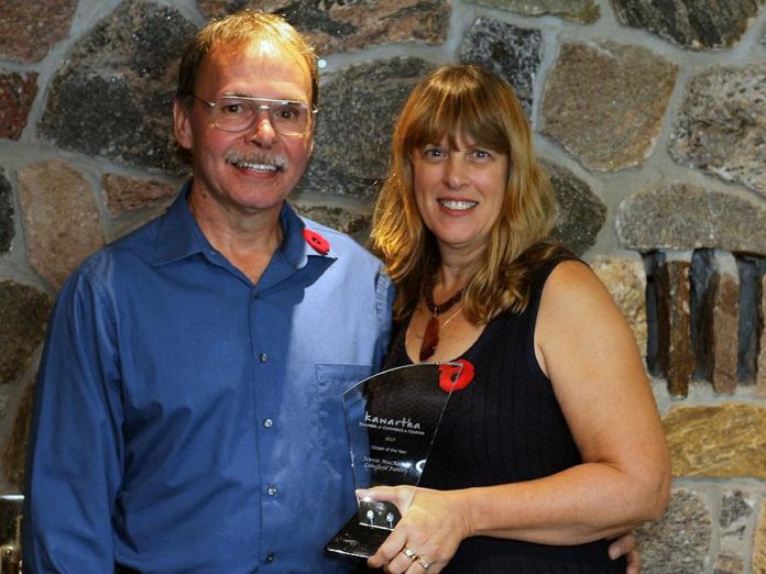 Jennie MacKenzie, the Kawartha Chamber of Commerce & Tourism's Citizen of The Year, with her husband John.