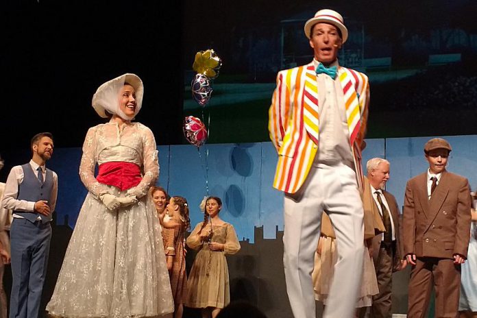 Gillian Harknett as Mary Poppins and Warren Sweeting performing 'Jolly Holiday'. (Photo: Sam Tweedle / kawarthaNOW.com)