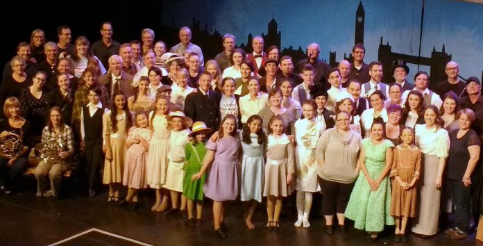 The St. James Players cast and crew of "Mary Poppins". (Photo: Sam Tweedle / kawarthaNOW.com)