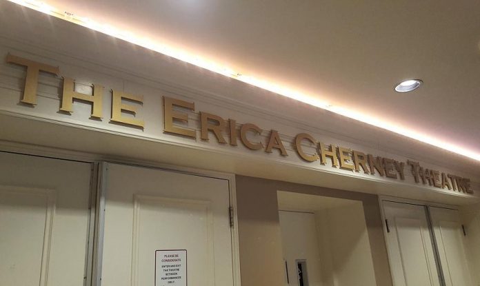 Honouring the beloved late Peterborough businesswoman and volunteer, Showplace Performance Centre in Peterborough renamed its main performance space "The Erica Cherney Theatre" on November 30, 2017. (Photo: Jeannine Taylor / kawarthaNOW.com)