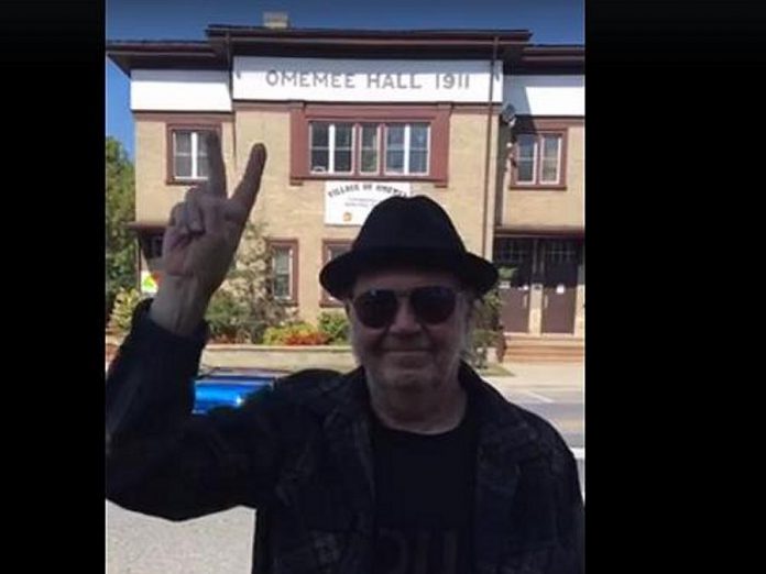 Neil Young, who posted this photo on social media of himself in Omemee on September 23, was also spotted in downtown Peterborough on September 22. (Photo: Neil Young)