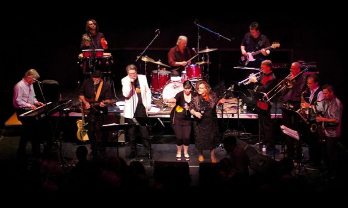 The Rocket Revue performing at the Market Hall in downtown Peterborough in April 2014, featuring Buzz Thompson, Bridget Foley, and Jane Archer. (Photo: The Rocket Revue)