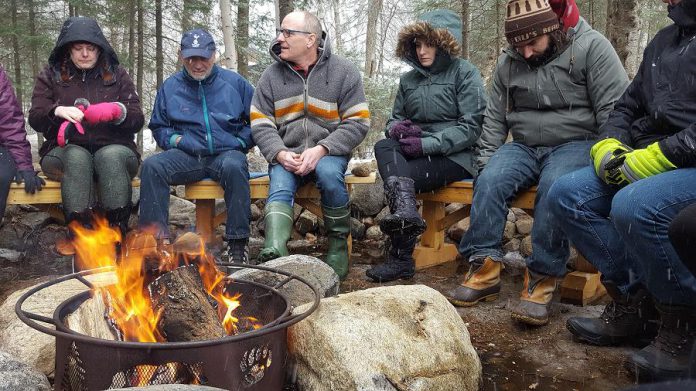 Attendees at the last sold-out Ignite Experiential Training session in Algonquin Park, held in March this year. The training returns in January 2018 but you must register by December 15th. (Photo: RTO8)