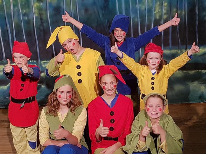 The Globus production of "Snow White and the Seven Dwarfs" includes 30 children between the ages of six and 13 split up into two different cast of characters that perform with the adult actors.   (Photo: Sarah Quick)