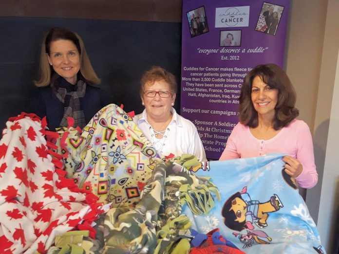  Some of the Cuddle blankets made by volunteers with the "Kids at Christmas" campaign. (Photo: Cuddles for Cancer)