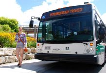 The City of Peterborough will receive $1,725,994 in gas tax funding to improve public transit. Six other municipalities in the Kawarthas will also receive a portion of gas tax funding. (Photo: Brianna Salmon, GreenUP)