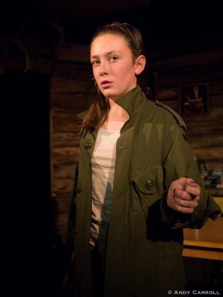 Abbie Dale of Planet 12 Productions performing in "Incident On Gun Mountain". (Photo: Andy Carroll)