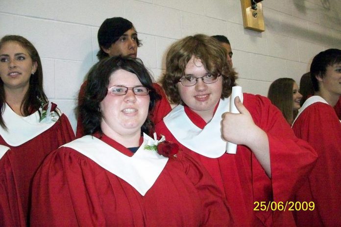 Terrence Bradley (right) graduating from Haliburton Highlands Secondary School in 2009. (Photo: Richard Bradley / Facebook)