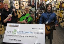 Long & McQuade in Peterborough has raised $3,175 from its customers for music activities at Five Counties Children's Centre. (Photo: Long & McQuade Peterborough / Facebook)