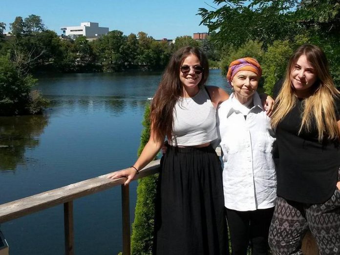 Mike's wife Cheryl with the couple's two daughters in 2016 while she was undergoing treatment for cancer. Cheryl passed away in February 2017 at the age of 69. (Photo courtesy of the Taveroff family)