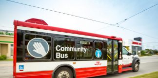 Other cities like Toronto have a community bus service that connects riders with popular destinations, providing an alternative to regular transit. Peterborough Transit will be launching its community bus service in March 2018 and is seeking feedback on one of two possible route options. (Photo: Toronto Transit Commission)