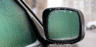 Freezing rain on car