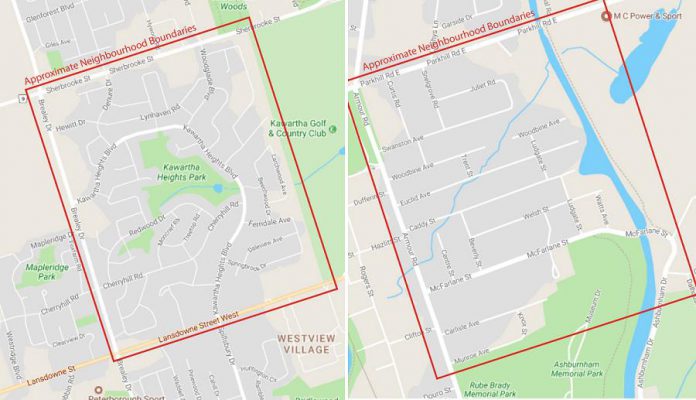 So far, GreenUp's Sustainable Urban Neighbourhoods (SUN) program has worked in two Peterborough neighbourhoods: Kawartha Heights and East City - Curtis Creek. 