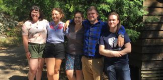 Kaleigh Martherus (second from left) was one of five summer students who worked last summer at Kawartha Land Trust with funding provided under the Canada Summer Jobs program. The federal government is accepting applications from employers for the 2018 program until February 2, 2018. (Photo: Kawartha Land Trust)