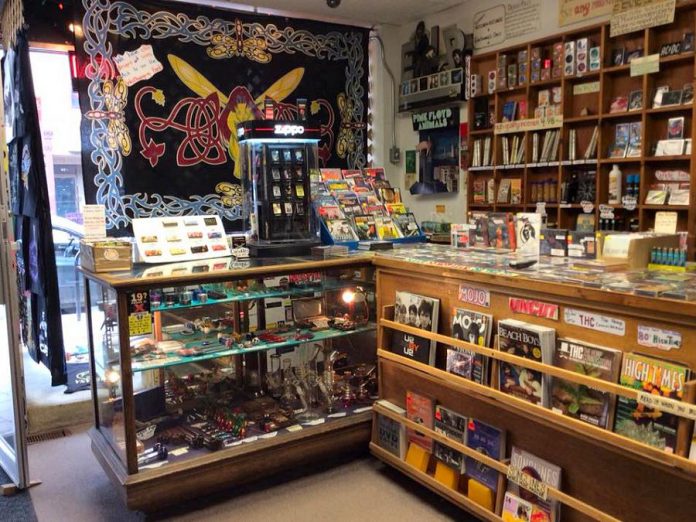 Moondance isn't just a record store: they also sell music-themed clothing and collectibles as well as smoking paraphernalia and accessories. They are also a cash-only ticket location for concerts at local venues, especially the Market Hall. (Photo courtesy of Moondance)