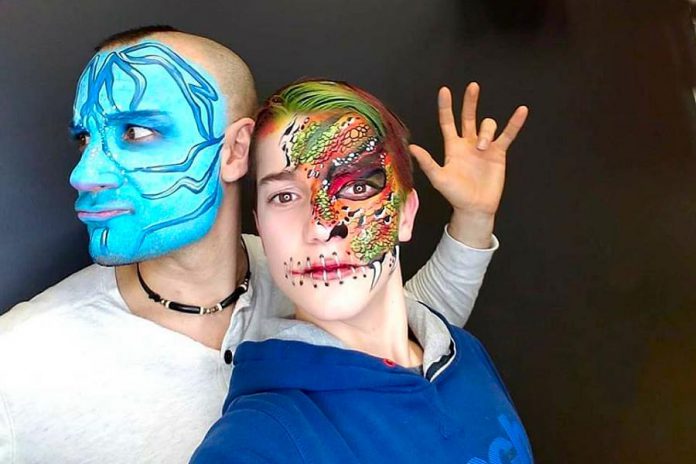 Peterborough Academy of Circus Arts artistic director and coach Thomas Vaccaro during a make-up trial with student 13-year-old Ethan Hinshelwood. Ethan is one of six of the organization's advanced students who will be demonstrating their skills at Circus Idol, Peterborough's first-ever circus arts competition at the Market Hall on February 2, 2018. (Photo: PACA)