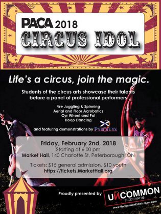 Circus Idol takes place on February 2, 2018 at the Market Hall in Peterborough.