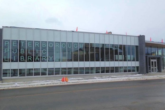 The glass windows at the front of the renovated library allow lots of natural light into both the upper and lower levels. (Photo: Peterborough Public Library)