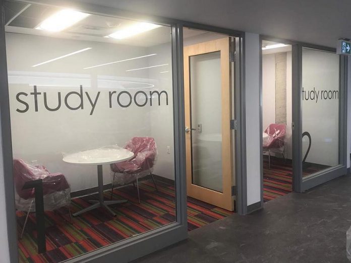 The renovated library features two individual study rooms and one group study room on the main level. (Photo: Peterborough Public Library)