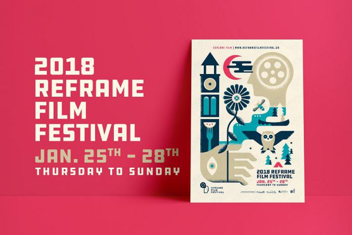 Printed schedules of the 2018 ReFrame Film Festival are available at the GreenUP Store in Peterborough and Happenstance Books and Yarn in Lakefield, or visit reframefilmfestival.ca. (Graphic: ReFrame Film Festival)