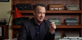 Tom Hanks in a scene from the award-winning documentary film "California Typewriter", an ode to the typewriter that opens the 2018 Reframe Film Festival. Typewriters will be set up at all venues during the festival so attendees can contribute to a community art project being created by Peterborough mixed-media artist Jeffrey Macklin. (Photo: American Buffalo Pictures)