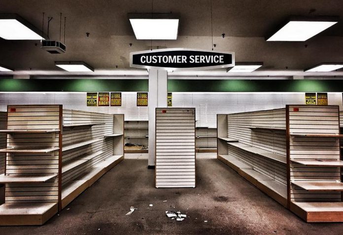 Another photo by Barry Killen of the final day of the Sears store in Peterborough, that he posted on kawarthaNOW's Facebook page. (Photo: Barry Killen / Facebook)