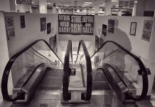 Peterborough resident Barry Killen posted a video on Instagram of the doors of the local Sears store being locked for the final time. He also posted this symbolic photo, which he calls "Death of a Salesman 2018". All Sears stores closed on January 14, 2018, the end result of the department store chain declaring bankuptcy in 2017. (Photo: Barry Killen @theburleighridge_beareh / Instagram)