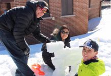 Last year's inaugural FrostFest saw large crowds attending, with families and businesses creating more than 50 snow sculptures. The event returns to the park at Lock 32 in Bobcaygeon from 10 a.m. to 3 p.m. on Sunday, February 18, 2018. (Photo courtesy of Impact 32)