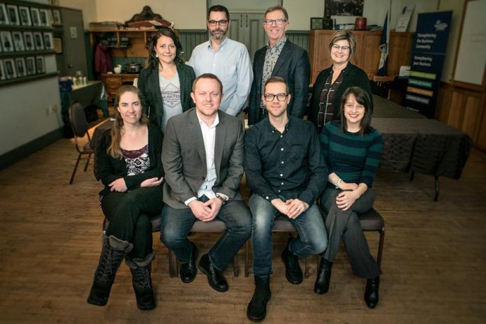 The Peterborough Musicfest 2018-2019 board of directors: (back row) Diane Therrien, David Feeley, Peter Lawless, Brenda O'Brien; (front row) Karen Berends, Shaun Pearce, Matt Diamond, and Shelby Parker. Not pictured: Peter Blodgett and Paul Rellinger. (Photo courtesy of Caleb Pedosiuk)