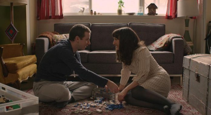 Lauren (Sarah Kolasky) is in a five-year relationship with unemployed urban planner Tom (Daniel Beirne). They've never had a fight, their sex life is fine, and everything points to marriage. (Photo: GirlBoy Productions)