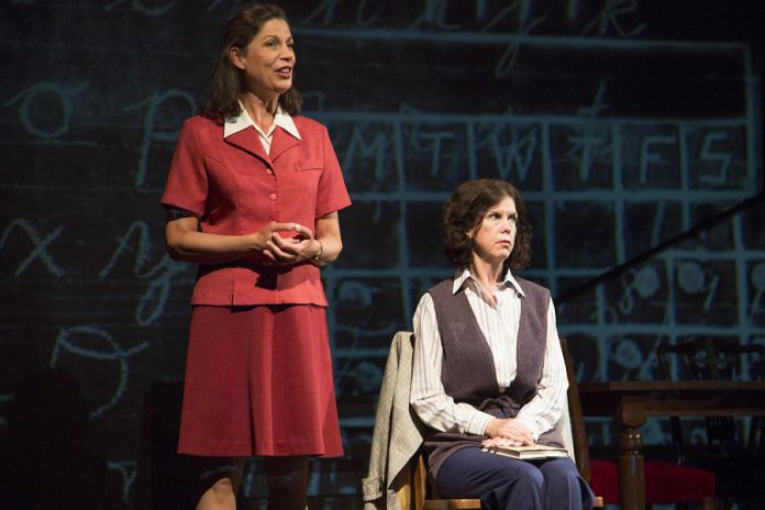 Catherine Fitch (seated) as Peg Dunlop and Anita La Selva as Camilla in the premiere performance of "If Truth Be Told" at the Blyth Festival in 2016. The two actors will reprise their roles, along with Meghan Chalmers as Jennifer, for the staged reading of the play at Market Hall. They will be joined by Michael Riley in the role of Harry Briggs and Peterborough's own Linda Kash in the role of Maysie.