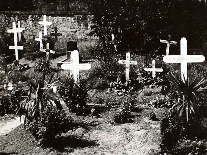 The remains of the airmen who died in the crash of Dakota KG653 were originally buried in a cemetery in Neuleiningen and later relocated to Rheinberg, Germany.  (Supplied photo)