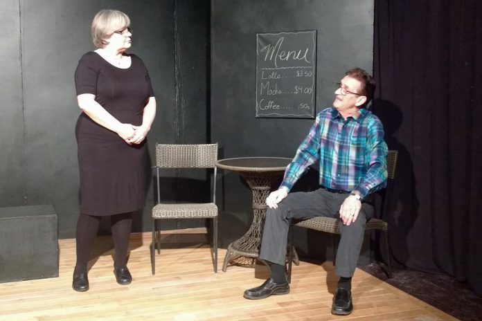 Molly (Margaret Hughes) with her husband Walter (Michael Chapman) before he passes away. The play eventually reveals why the widowed Molly is so resistant to Bud's romantic overtures. (Photo: Sam Tweedle / kawarthaNOW)