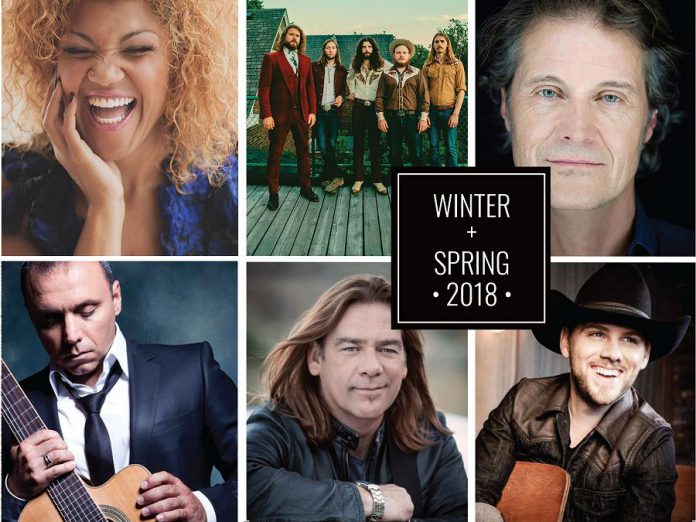 Measha Brueggergosman, The Sheepdogs, The Jim Cuddy Band, Pavlo, Alan Doyle, and Brett Kissel are only a few of the acts that Showplace Performance Centre has lined up from February to April 2018. (Graphic: Showplace Performance Centre)