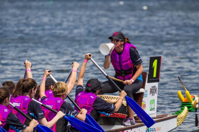 The 18th annual Peterborough's Dragon Boat Festival takes place on Saturday, June 9th at Del Crary Park in Peterborough. Registration is now open for the festival, which has new features for paddlers and visitors alike. (Photo: Peter Curley / Peterborough Clicks)