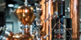 Owners Robert Black and Barb Matchett expect to open Black's Distillery in Peterborough's East City this week. The distillery produces gin, vodka, rye whiskey, and barley whiskey from local grains, including heritage grain. (Photo: Robert A. Metcalfe)