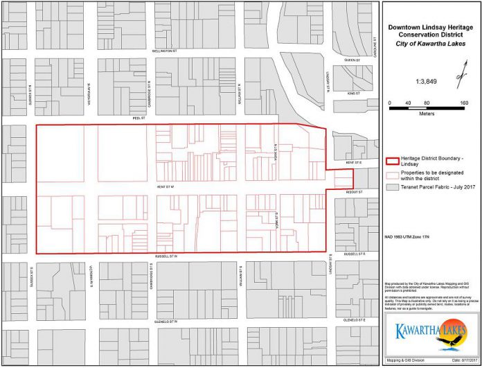 The Downtown Lindsay Heritage Conservation District. (Graphic: City of Kawartha Lakes)