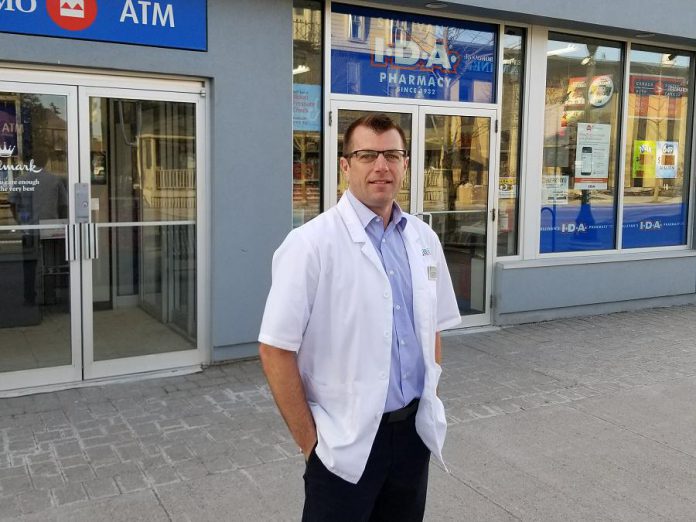 Lead pharmacist and new sole owner Jason Hinton in front of Sullivan's Pharmacy in East City. (Photo courtesy of Sullivan's Pharmacy)