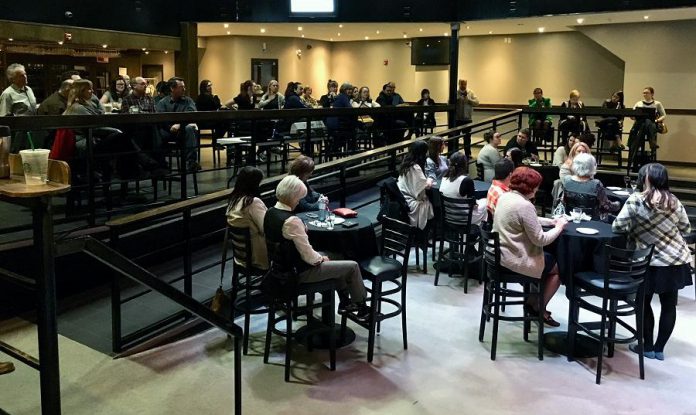 Around 90 people attended the event at The Venue in downtown Peterborough. (Photo: Tammy Thorne / kawarthaNOW.com)