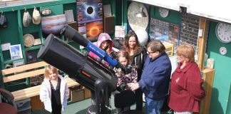 John Crossen explaining his telescope to a tour group at the Buckhorn Observatory, which he opened in 2002 and ran until 2014. John passed away at the age of 73 on March 22, 2018 after a long illness. (Photo: Crossen family)